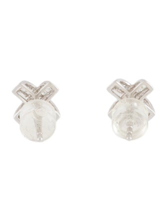 Earrings 18K Diamond X Stud Earrings