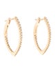 Earrings 18K Diamond Inside Out Marquise Hoop Earrings