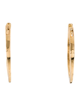 Earrings 18K Diamond Inside Out Marquise Hoop Earrings