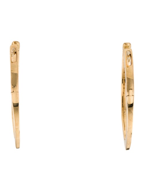 Earrings 18K Diamond Inside Out Marquise Hoop Earrings