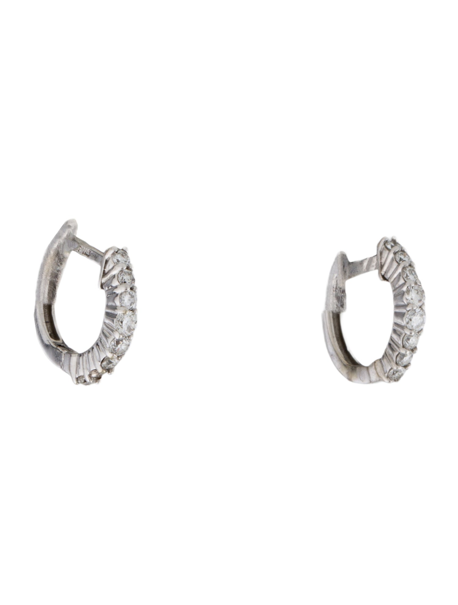 Earrings 14K Diamond Huggie Hoop
