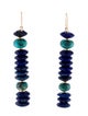Earrings 14K Lapis Lazuli & Turquoise Drop Earrings