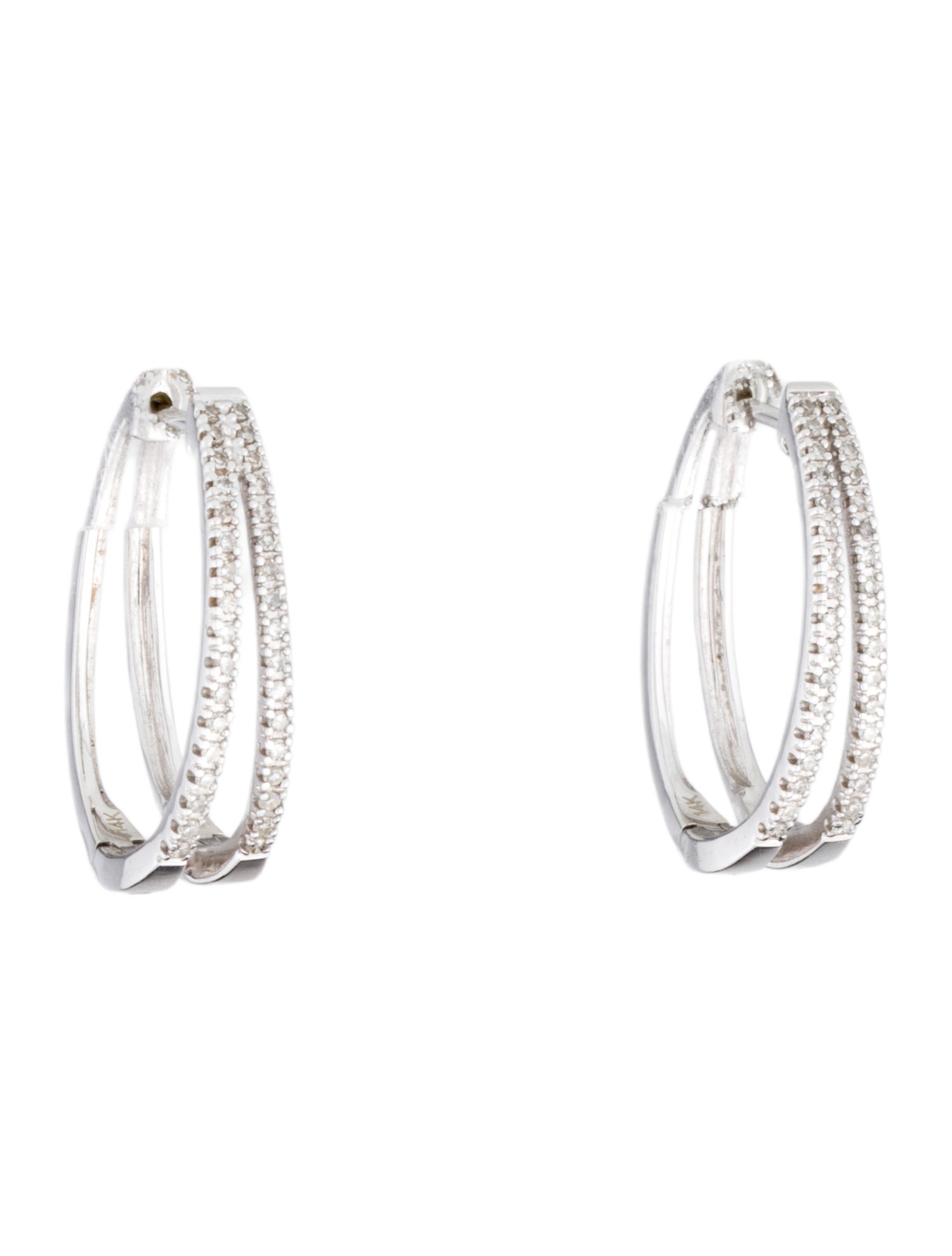 Earrings 14K Diamond Hoop