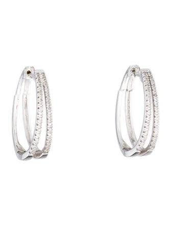 Earrings 14K Diamond Hoop Earrings