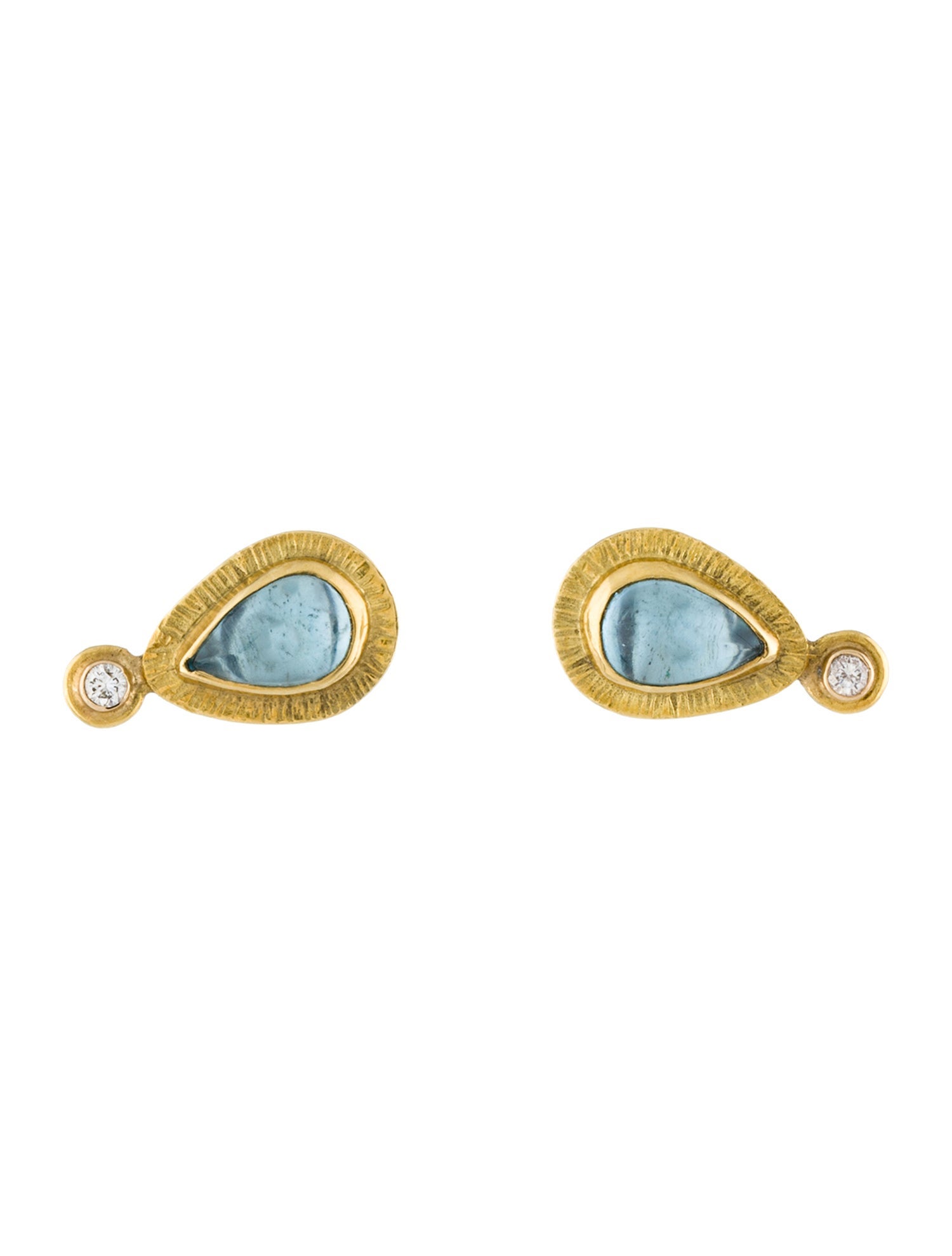 Earrings 18K Topaz & Diamond