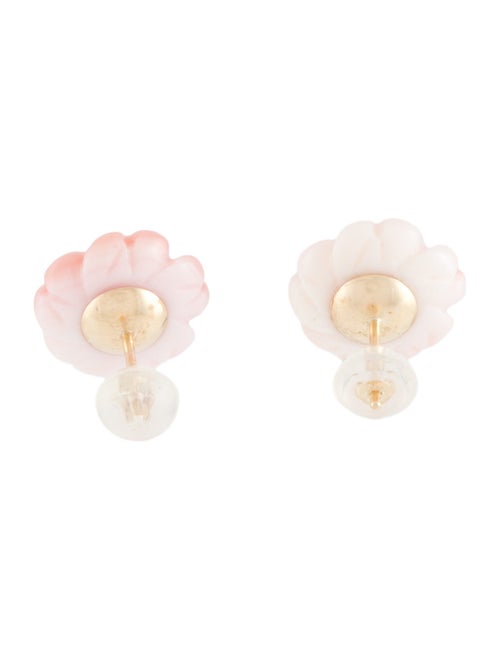 Earrings 14K Shell Floral Stud Earrings