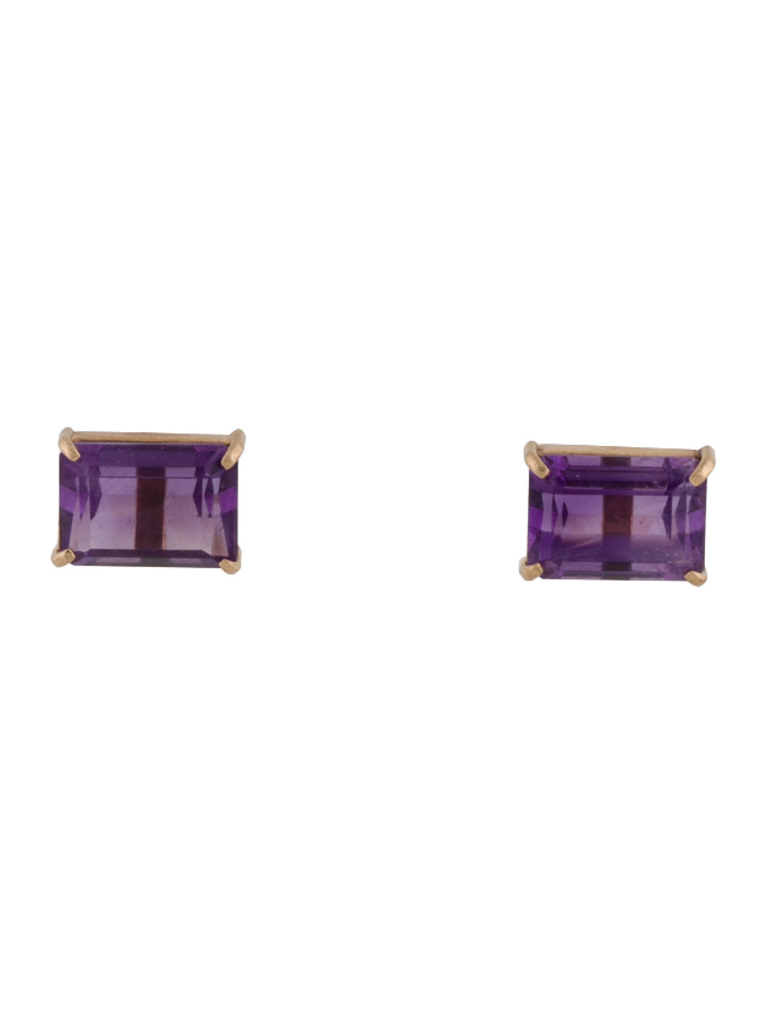Earrings 14K Amethyst Stud Earrings