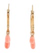 Earrings 14K Coral Dangle Earrings