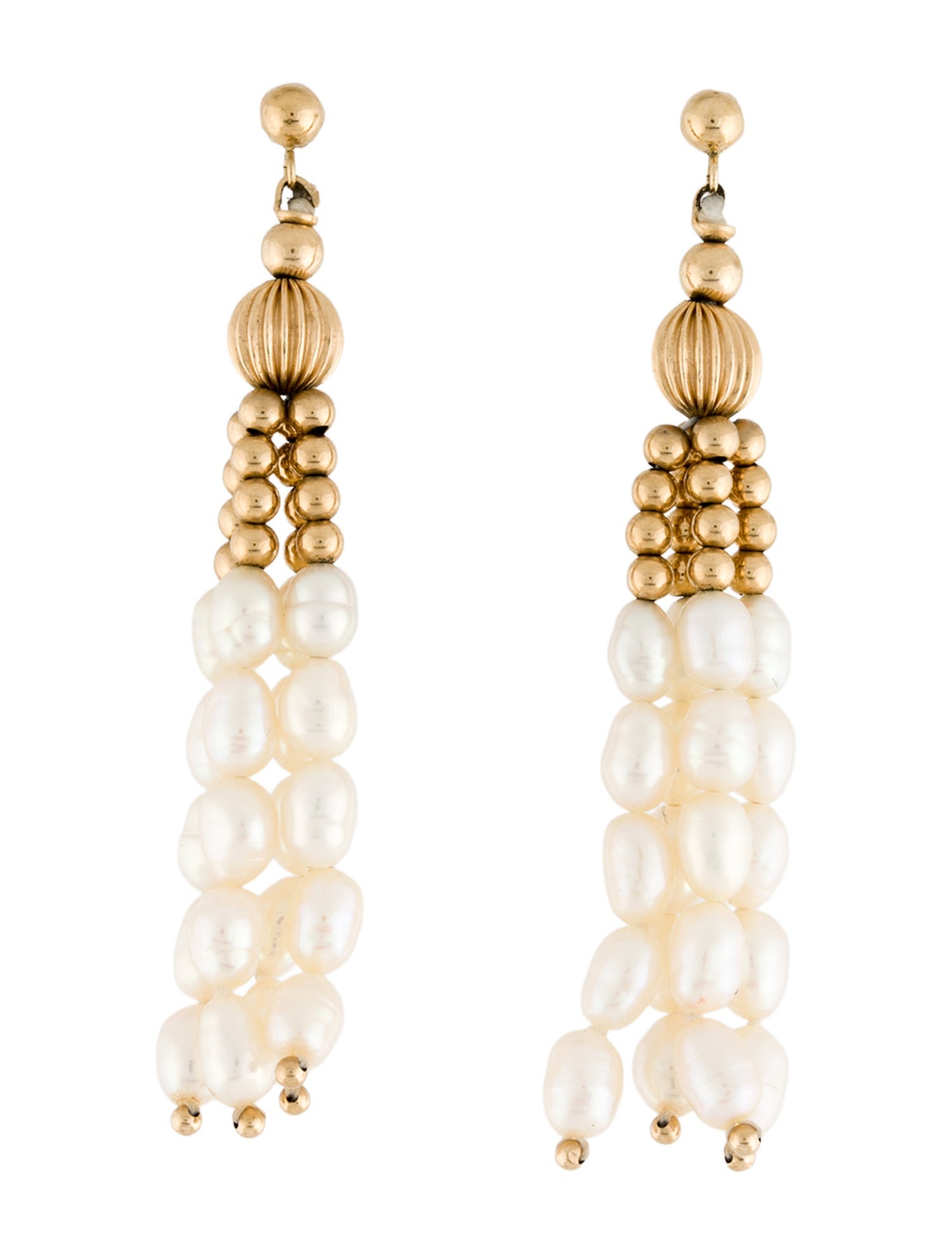 Earrings 14K Pearl Tassel