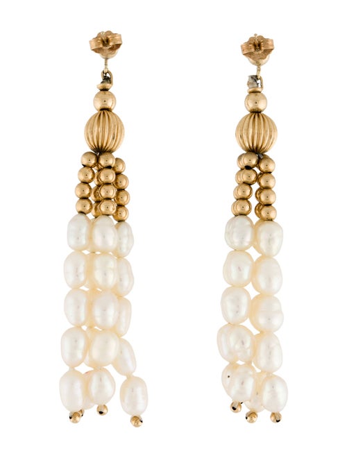 Earrings 14K Pearl Tassel Earrings