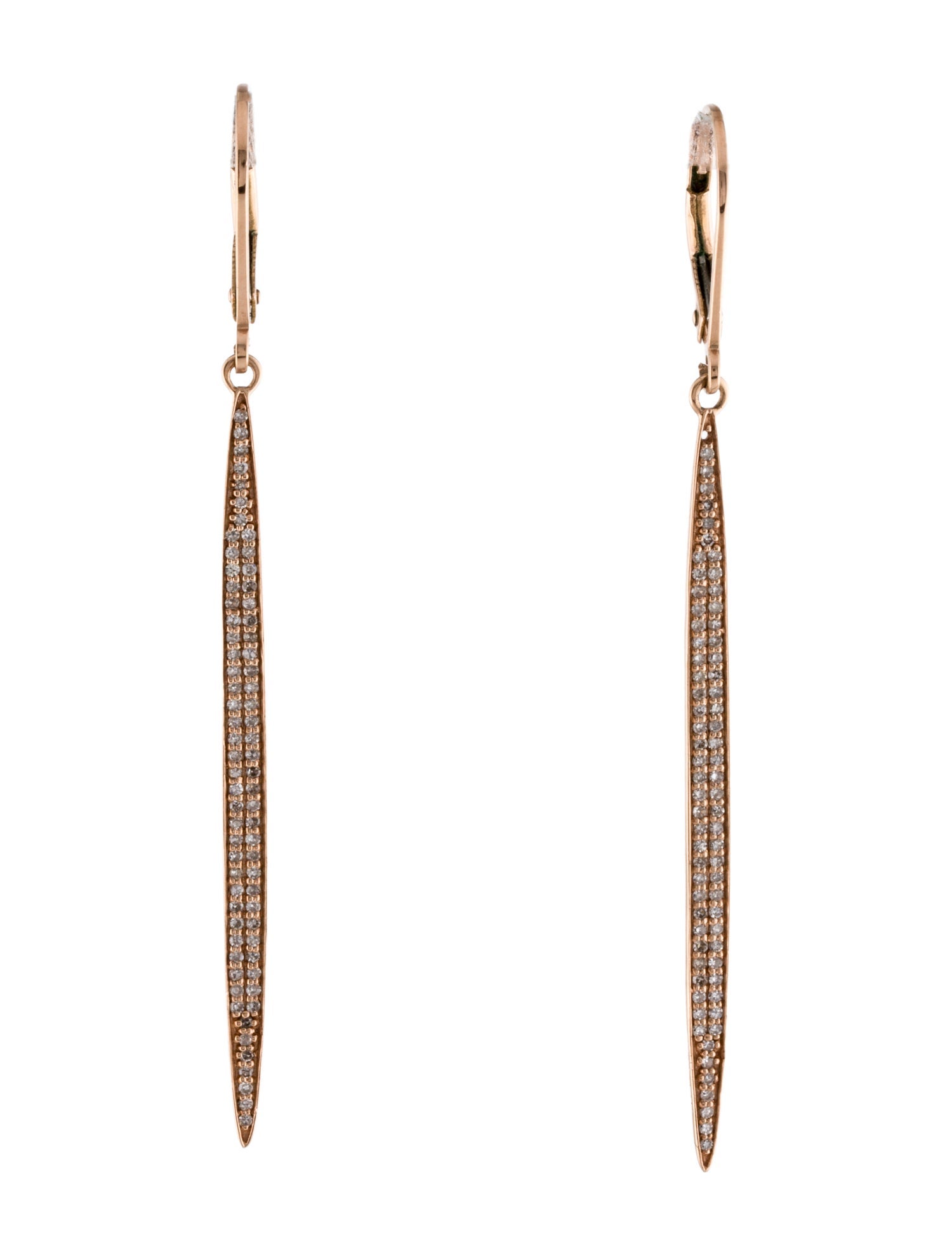 Earrings 14K Diamond Stick Drop