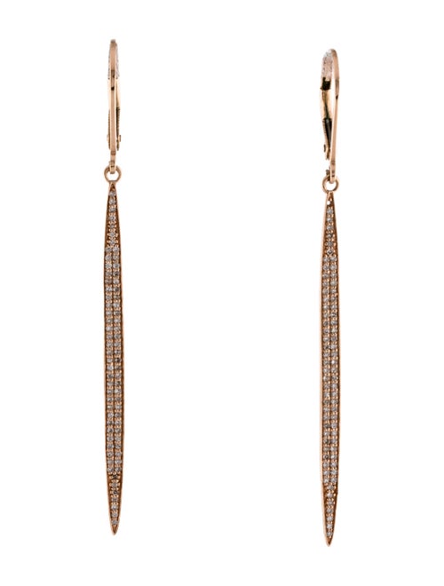 Earrings 14K Diamond Stick Drop Earrings