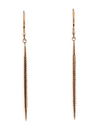 Earrings 14K Diamond Stick Drop Earrings