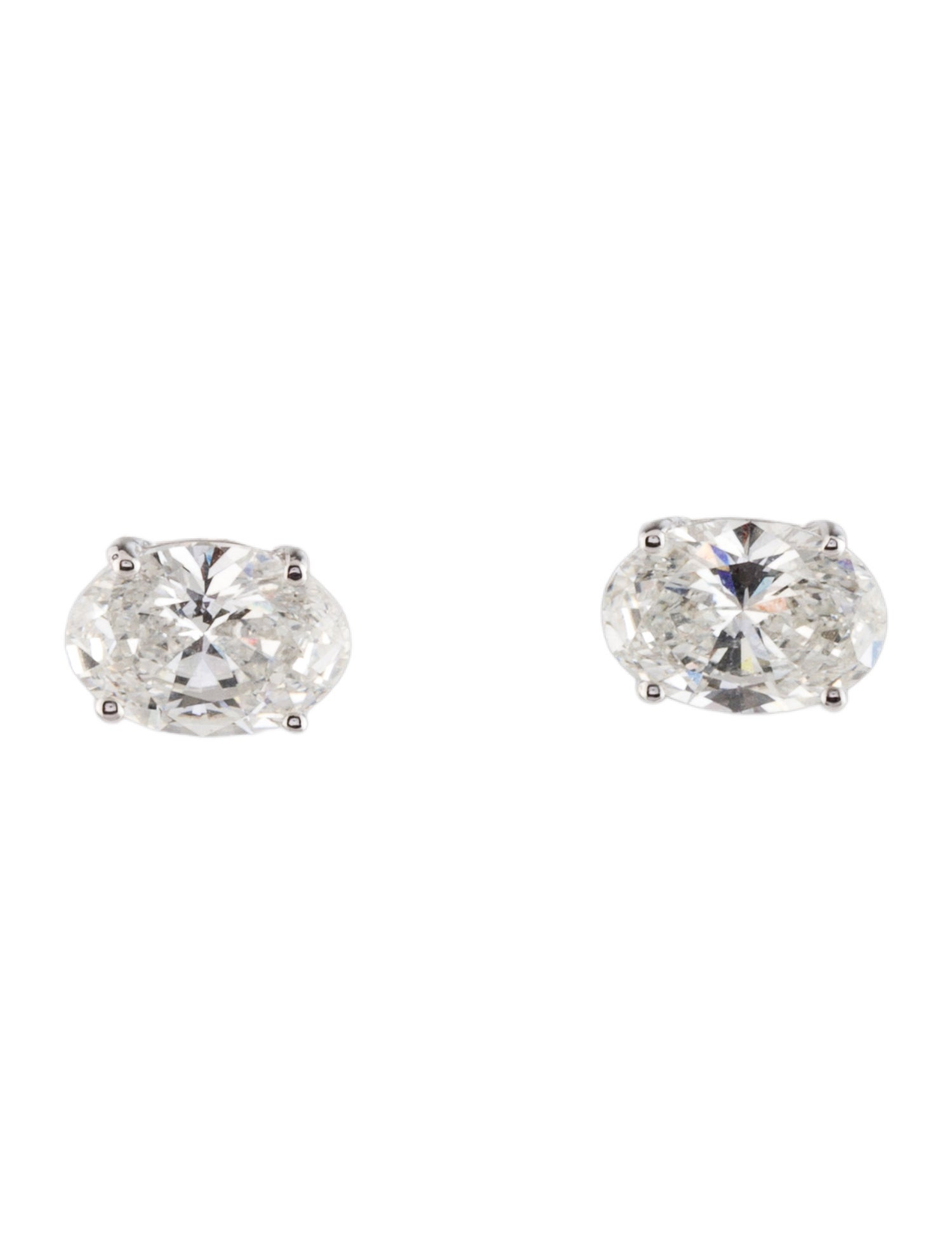 Earrings 14K 2.00ctw Lab-Grown Diamond Solitaire Stud Earrings