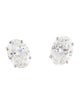 Earrings 14K 2.00ctw Lab-Grown Diamond Solitaire Stud Earrings