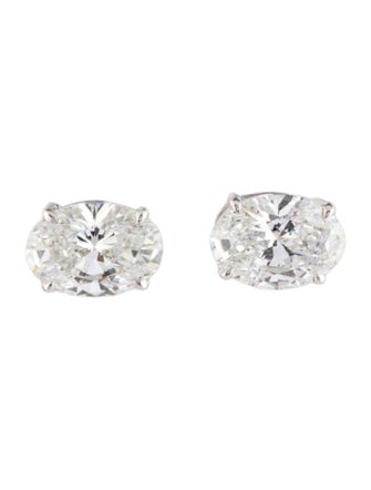 Earrings 14K 2.00ctw Lab-Grown Diamond Solitaire Stud Earrings