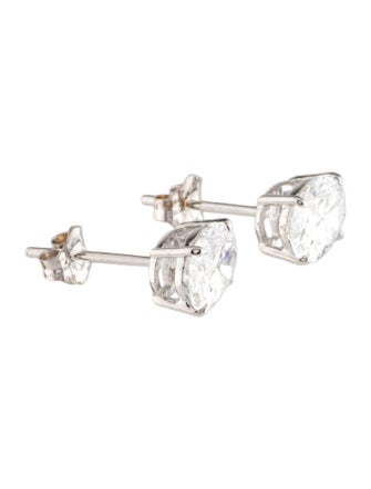 Earrings 14K 2.00ctw Lab-Grown Diamond Solitaire Stud Earrings