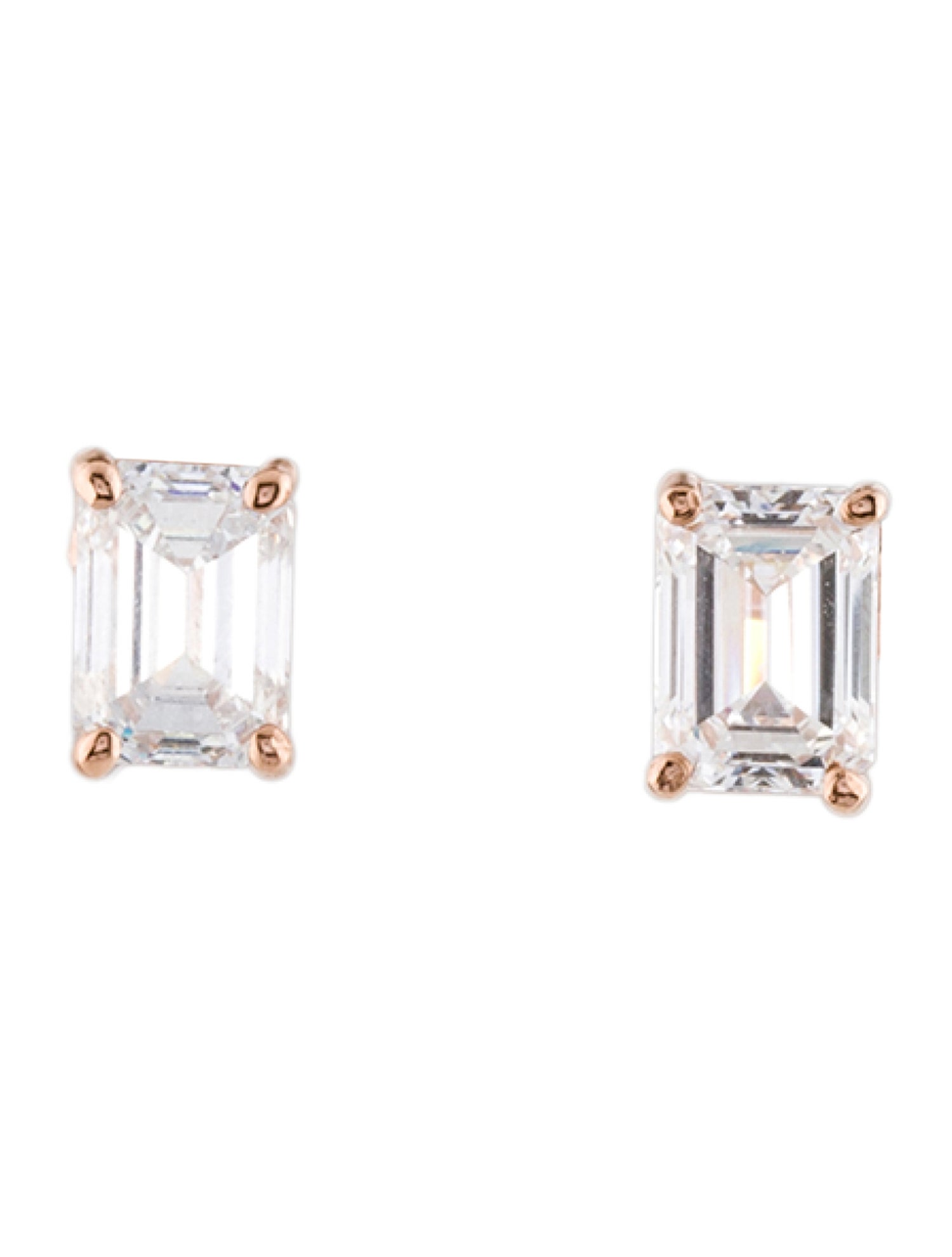 Earrings 14K 1.50ctw Lab-Grown Diamond Solitaire Stud Earrings