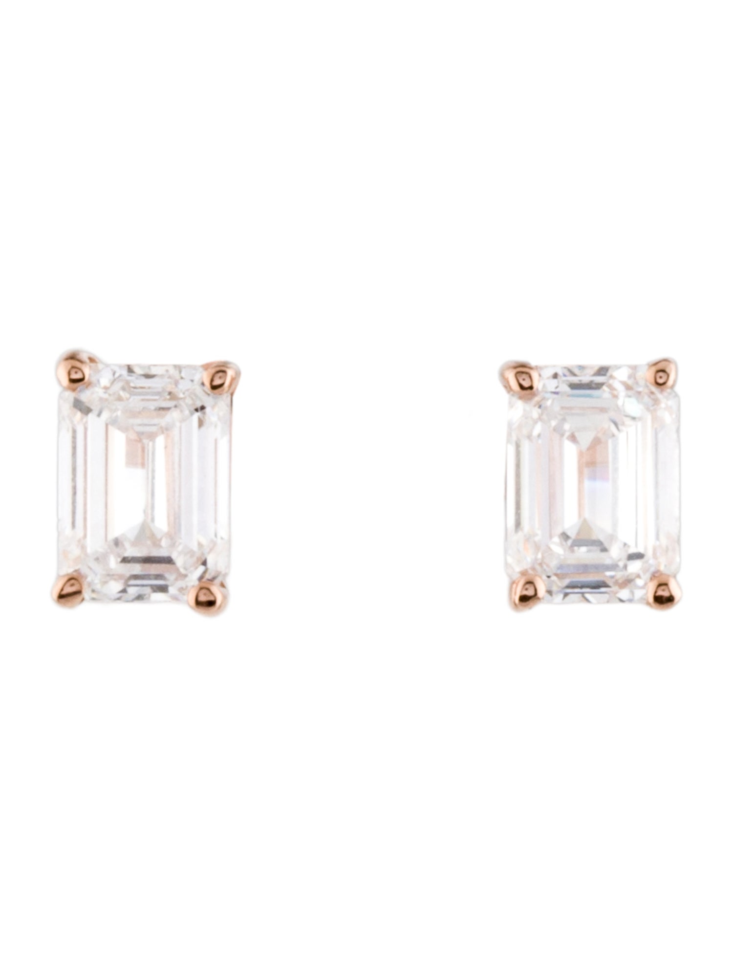 Earrings 14K 1.50ctw Lab-Grown Diamond Solitaire Stud Earrings