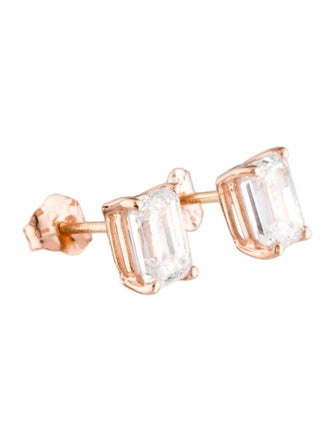 Earrings 14K 1.50ctw Lab-Grown Diamond Solitaire Stud Earrings