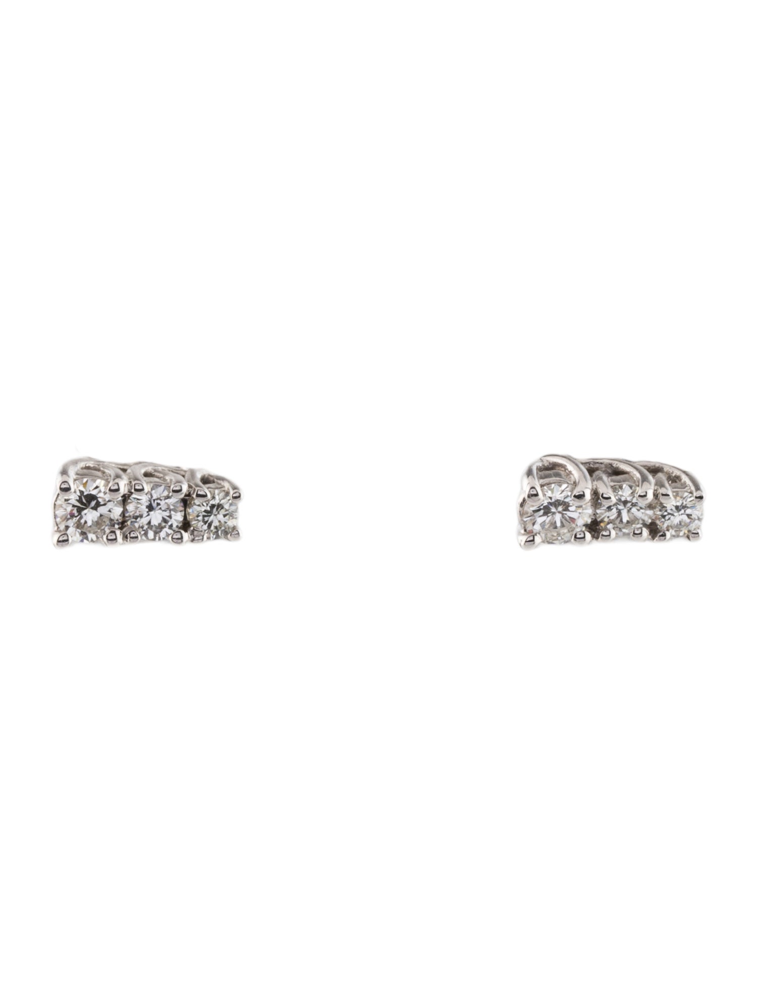 Earrings 14K Diamond Bar Stud