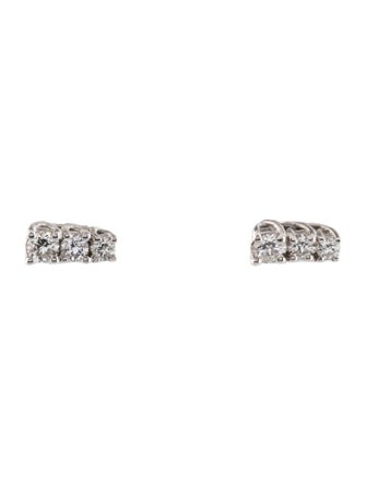 Earrings 14K Diamond Bar Stud Earrings