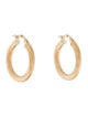 Earrings 14K Texture Hoop Earrings