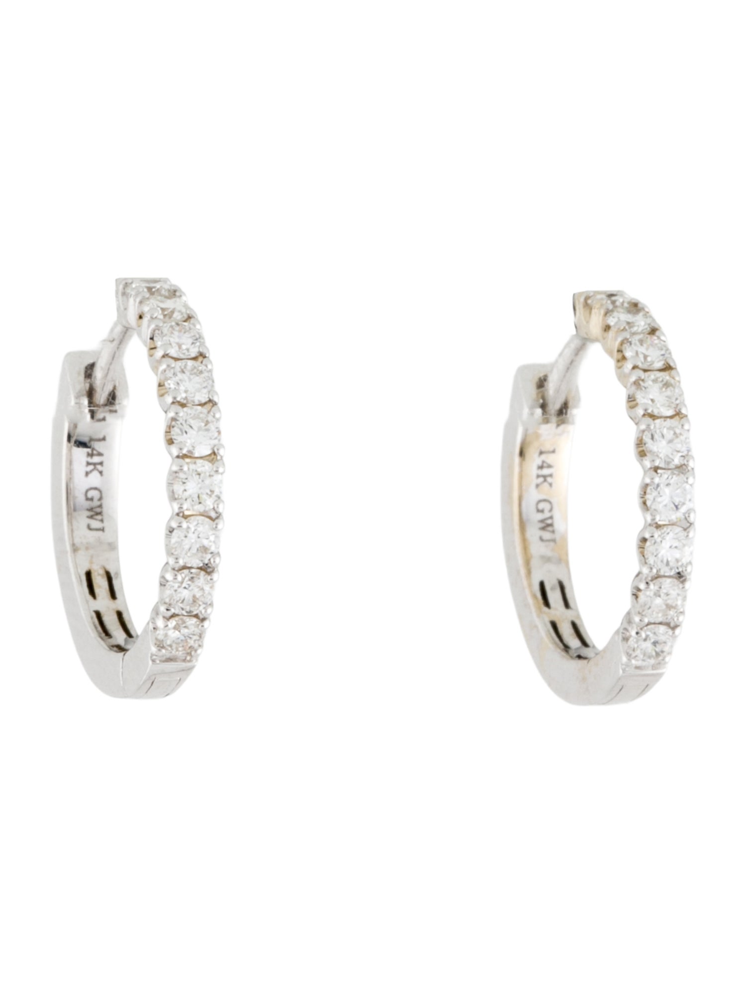 Earrings 14K Diamond Huggie