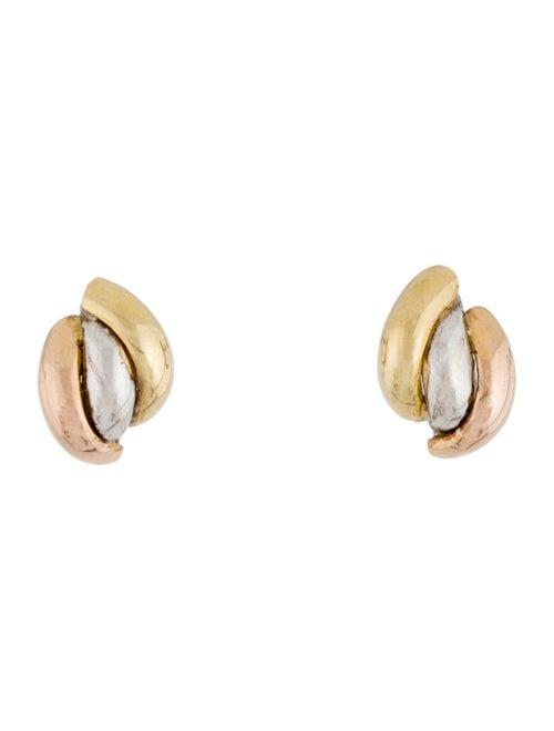 Earrings 18K Tricolor Earclips