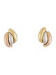 Earrings 18K Tricolor Earclips