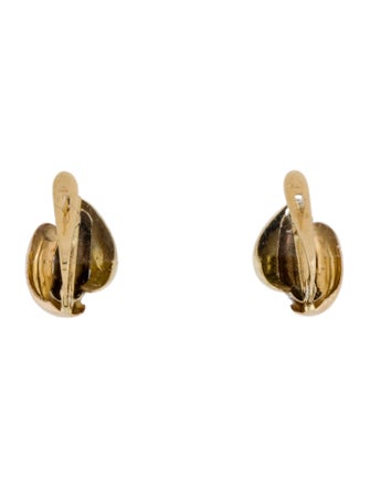 Earrings 18K Tricolor Earclips