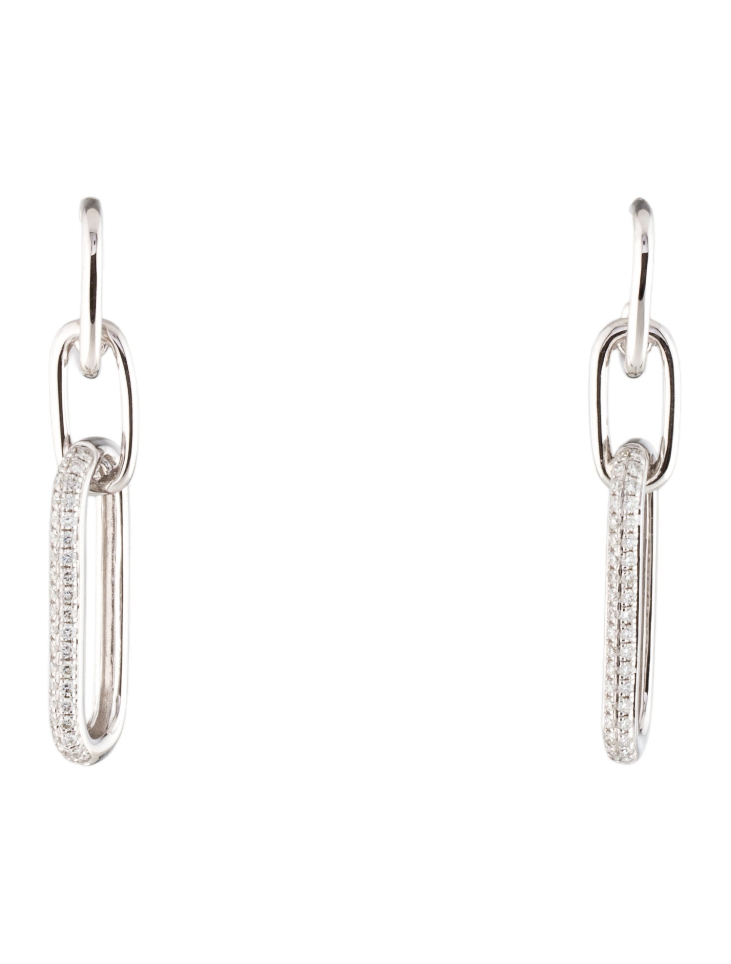 Earrings 14K Diamond Link Drop