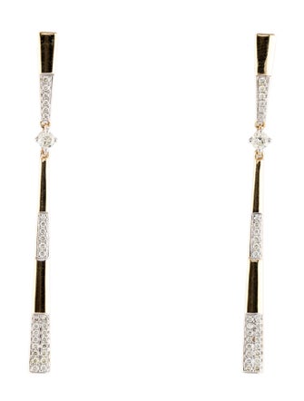 Earrings 14K Diamond Drop Earrings
