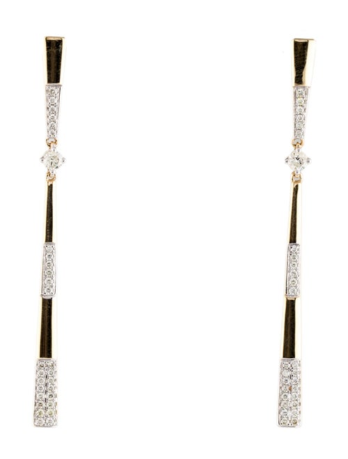 Earrings 14K Diamond Drop Earrings