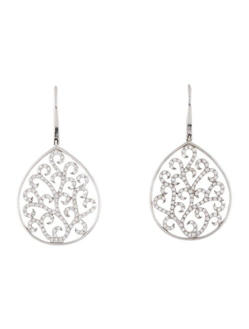 Earrings 18K Diamond Scrollwork Drop Earrings