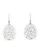Earrings 18K Diamond Scrollwork Drop Earrings