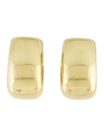 Earrings 18K Puffed Hook Drop Earrings