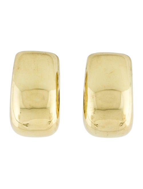 Earrings 18K Puffed Hook Drop Earrings