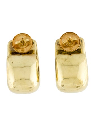 Earrings 18K Puffed Hook Drop Earrings