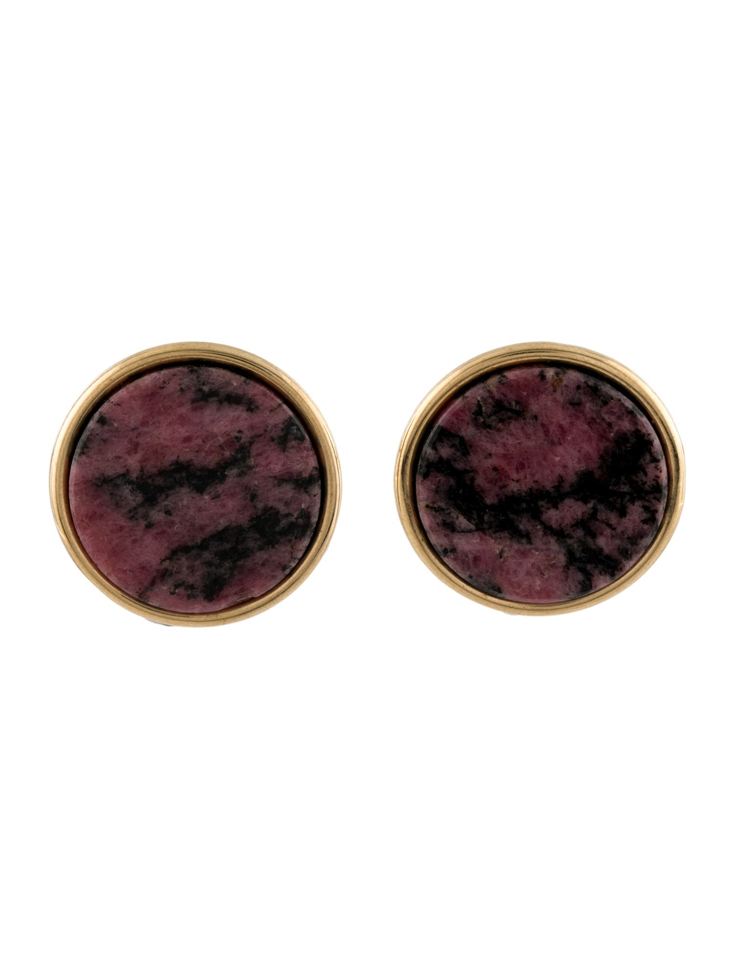 Earrings 14K Rhodonite Stud