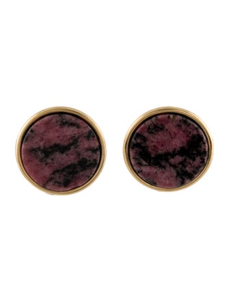 Earrings 14K Rhodonite Stud Earrings