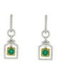 Earrings 18K Emerald & Diamond Drop Earrings