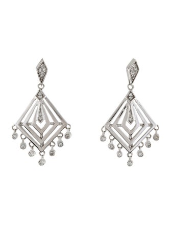 Earrings 14K Diamond Geometric Chandelier Earrings