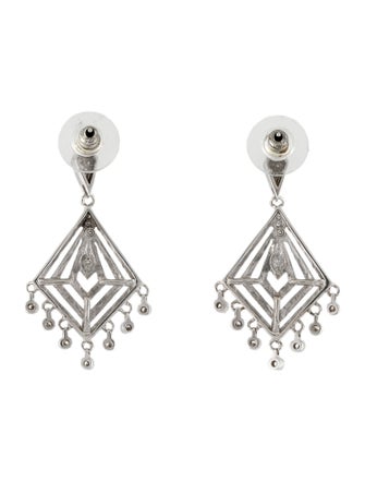 Earrings 14K Diamond Geometric Chandelier Earrings
