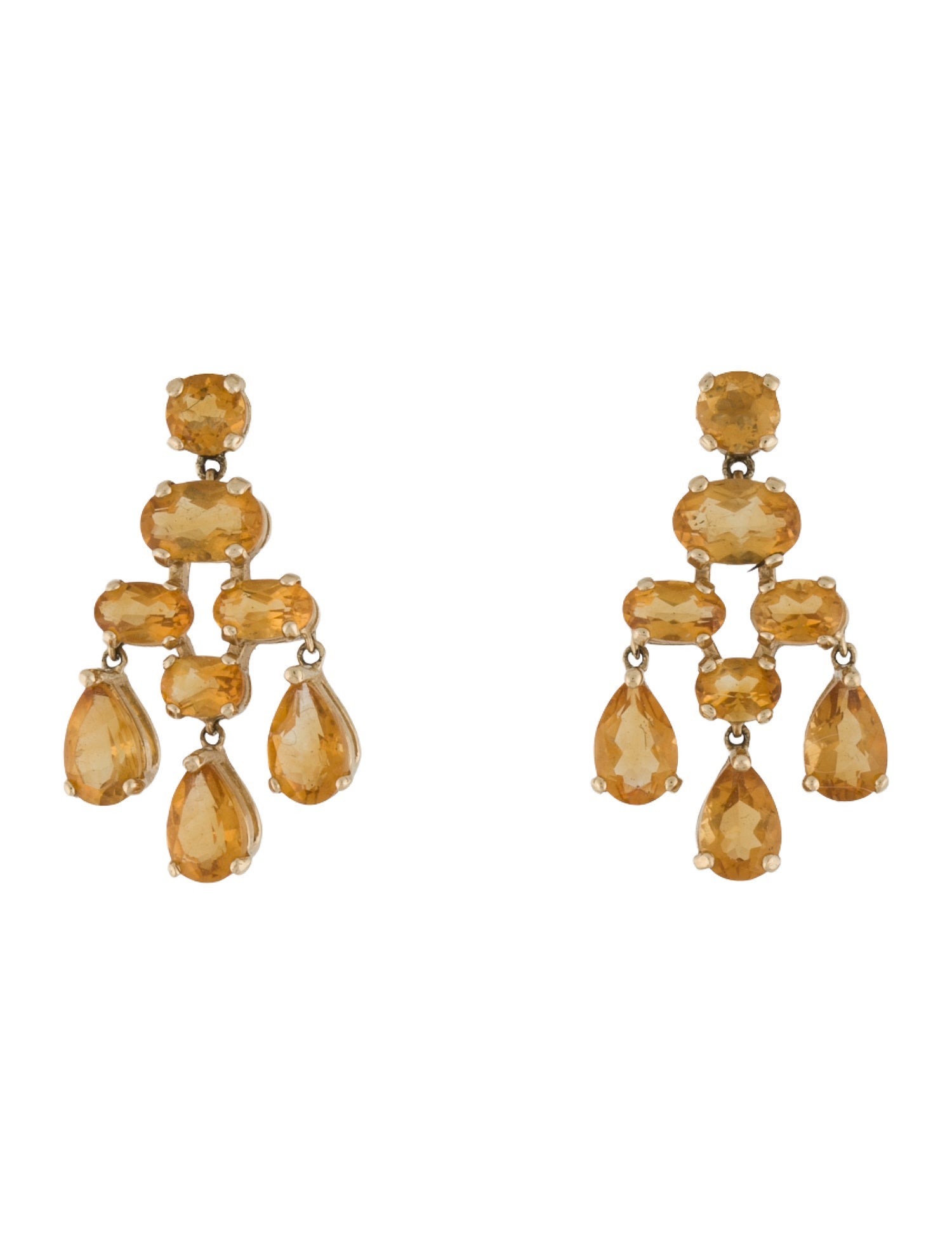 Earrings 14K 4.04ctw Citrine Drop