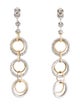 Earrings 14K Two-Tone Circle Drop Earrings