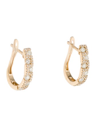 Earrings 14K Diamond Hoop Earrings
