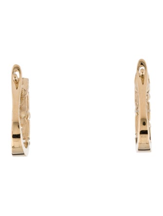 Earrings 14K Diamond Hoop Earrings