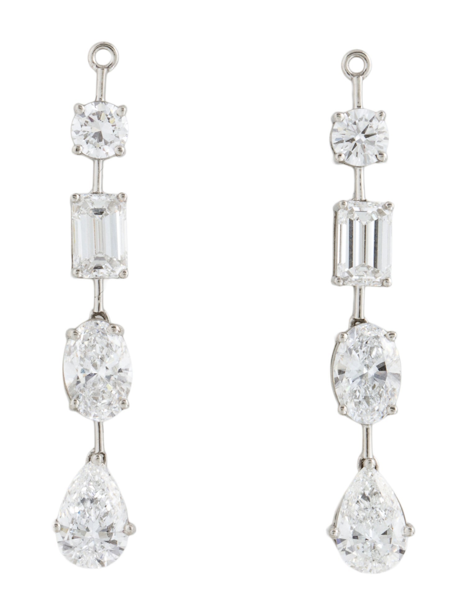 Earrings Platinum Lab-Grown 3.82ctw Diamond Earring Enhancers