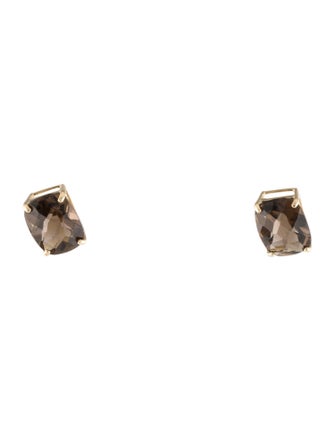Earrings 10K Smoky Quartz Stud Earrings